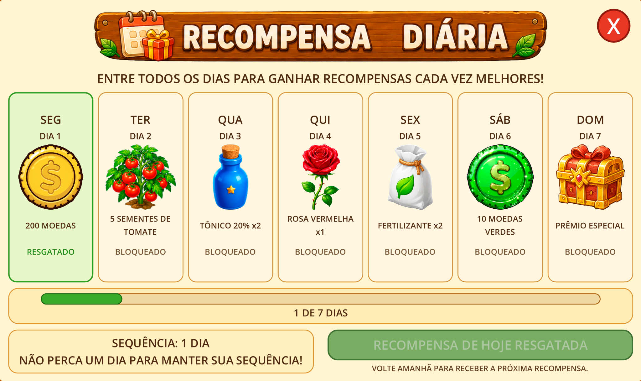 Recompensa diária