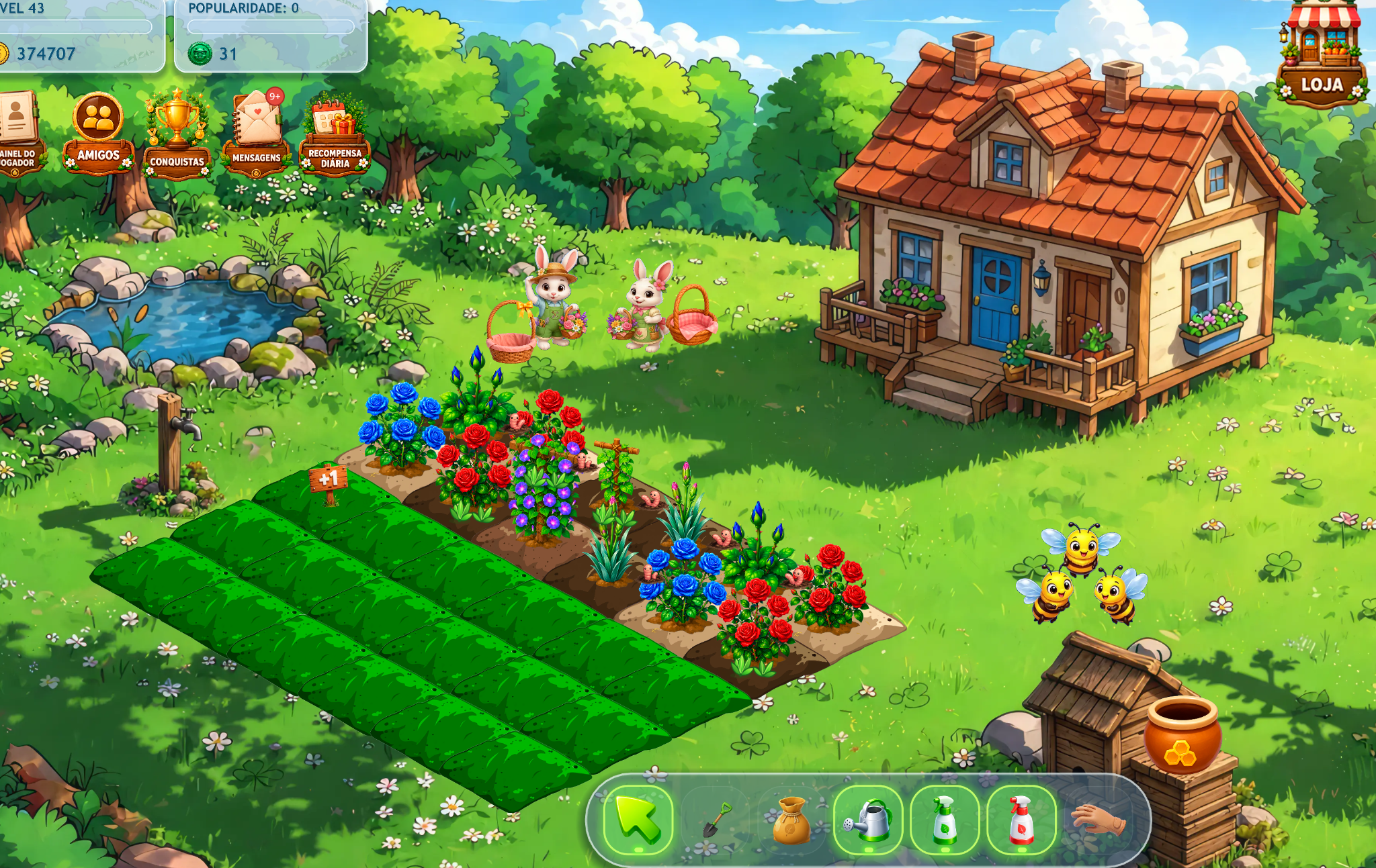 Fazenda com flores